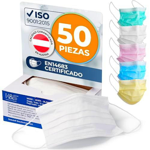 ISC Hygiene &amp; Safety Mascarillas Quirúrgicas, 3 capas