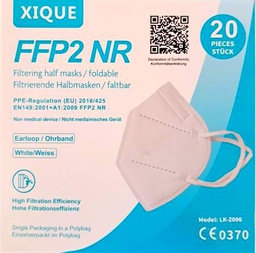 SESCO 20 mascarillas FFP2 Xique con orejeras elásticas