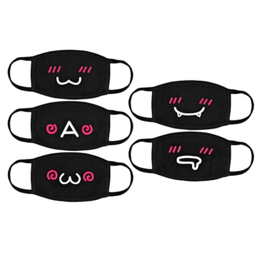 Mascarillas para la boca, 5 piezas, mascarillas faciales con personajes de dibujos animados lindos