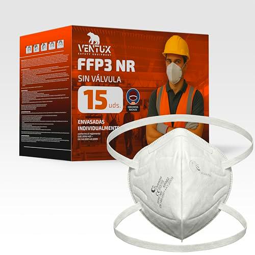 VENTUX SAFETY EQUIPMENT Mascarillas FFP3 Planas - Certificadas CE EN149:2001 + A1:2009